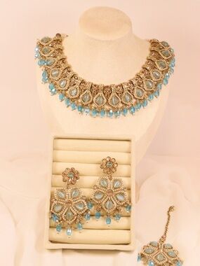 Indian Jewelry- Blue diamonds
